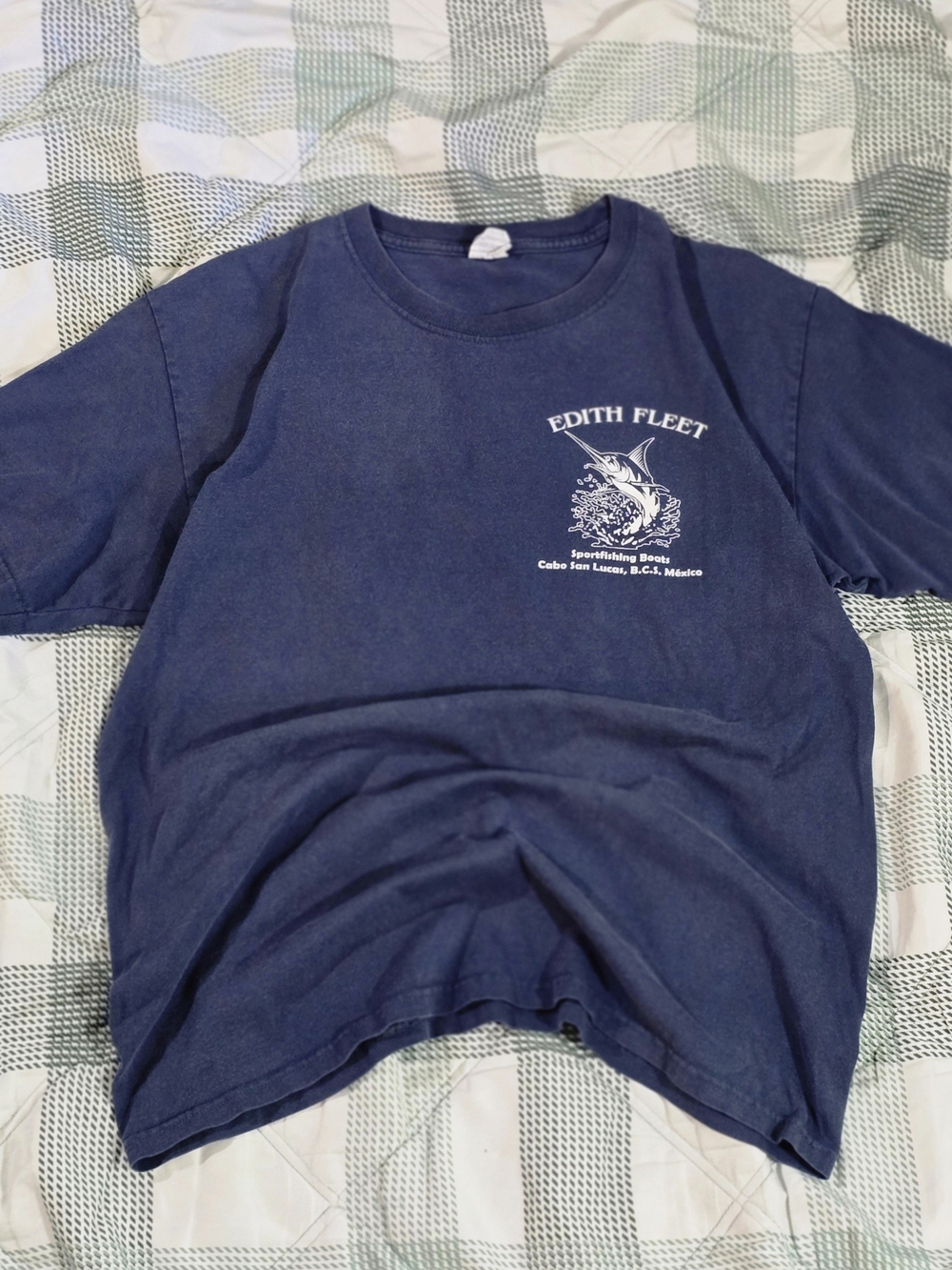 Gildan Navy Edith Fleet Short Sleeve Graphic Tee